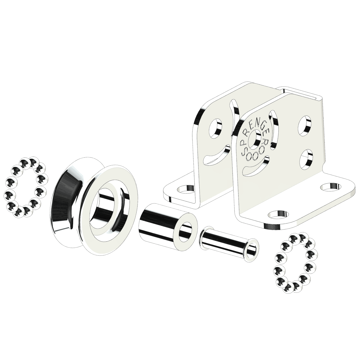 Micro XS Stehblock für Draht Kugellager 4 mm 1 Rolle | 3533165055_Explo01.png | 1731101691