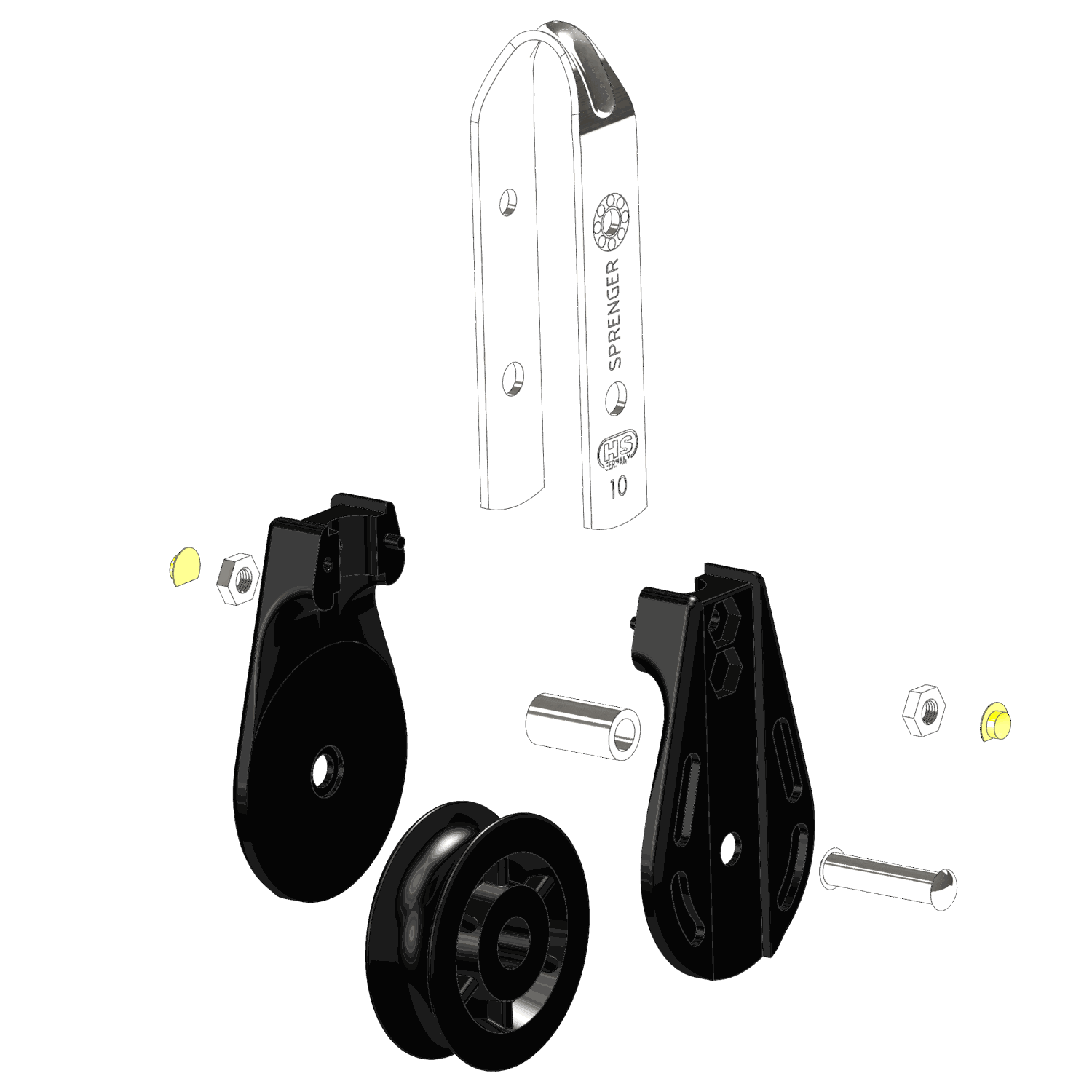 S Block Gleitlager 10 mm 1 Rolle durchgehender Bügel | 3565010155_Explo01.png | 1729433868