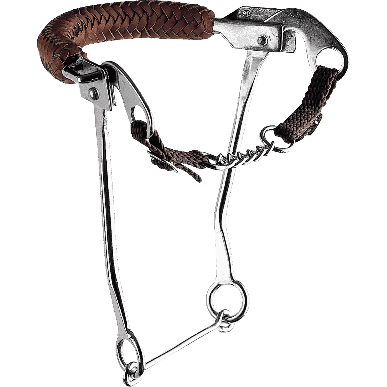 Hackamore mit Kinnkette und Edelstahlseiten Edelstahl rostfrei | 42143_56.png | 1731064775