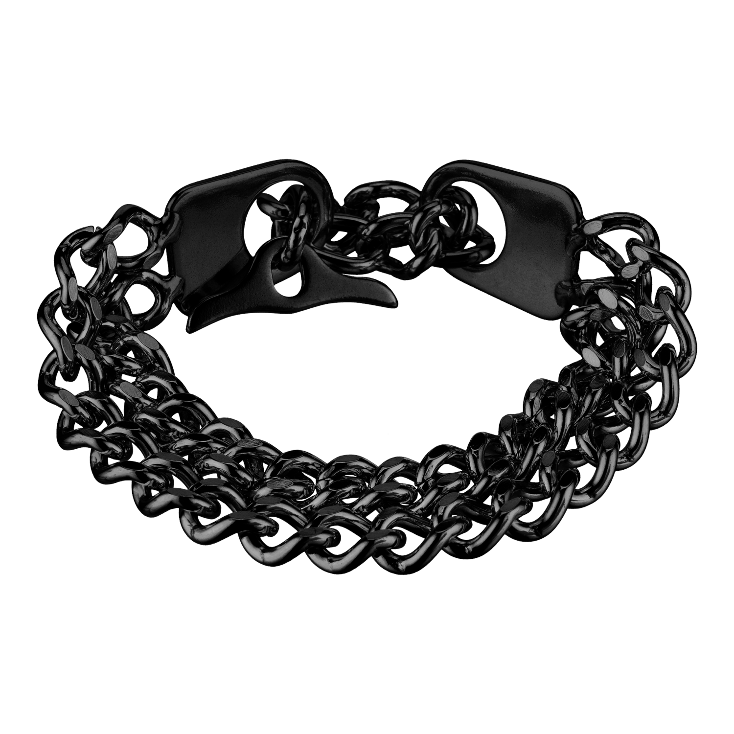 Armband 2 reihig Edelstahl schwarz mit Diamond Like Carbon Oberfläche | 5361002061_5.png | 1731103409