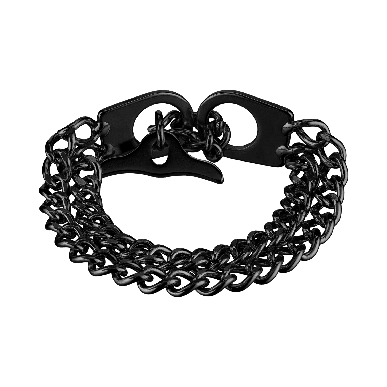 Damen Armband 2 reihig Edelstahl schwarz mit Diamond Like Carbon Oberfläche | 5362001961_11.png | 1729385879